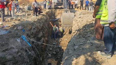 Hatay’ın Antakya ilçesinde altyapı çalışmaları sırasında meydana gelen göçükte 2
