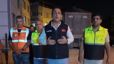 Defne Belediyesi ekipleri, geceli gündüzlü çalışma ile ilçede beton asfalt