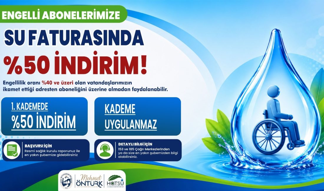 Hatay Büyükşehir Belediyesi (HBB), sosyal belediyecilik çalışmaları kapsamında engelli vatandaşlara