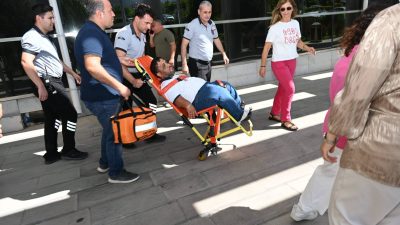  Hatay MKÜ Üniversitesi Rektörlük binasında, olası afet ve acil durumlara