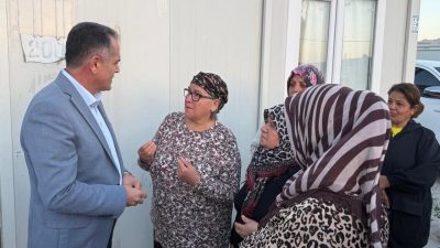 Hatay’ın Antakya ilçesinde depremzedelerin barındığı Anafartalar Geçici Konaklama Merkezi 1