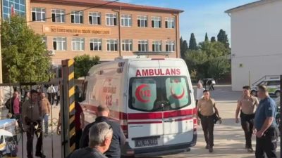 

Manisa’nın Turgutlu ilçesinde bir lisenin önünde kimliği henüz belirlenemeyen bir