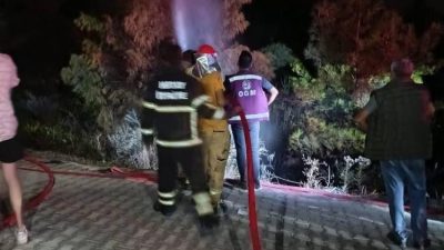 Hatay’ın Arsuz ilçesinde ormanlık alanda çıkan yangın, ekiplerin hızlı müdahalesiyle
