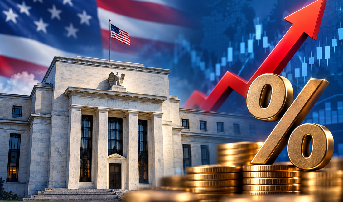 ABD Merkez Bankası (Fed), politika faizini 25 baz puan artırarak