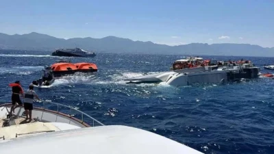 Kuzey Kıbrıs Türk Cumhuriyeti'nin (KKTC) Girne açıklarında 30 Ağustos'ta batan