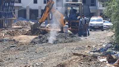 Armutlu Mahallesi’nde izinsiz altyapı kazısı sırasında iş makinesinin doğal gaz