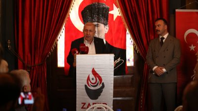 Zafer Partisi Genel Başkanı Ümit Özdağ, Hatay’ın İskenderun ilçesinde gerçekleştirdiği