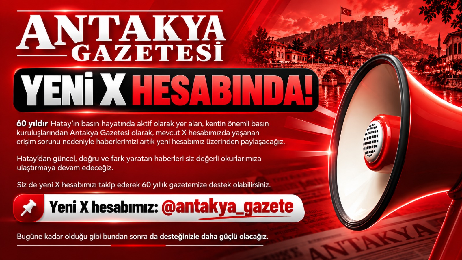 60 yıldır Hatay’ın basın hayatında aktif olarak yer alan, kentin