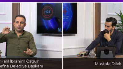 Defne Belediye Başkanı Av. Halil İbrahim Özgün, gazeteci Mustafa Dilek’in