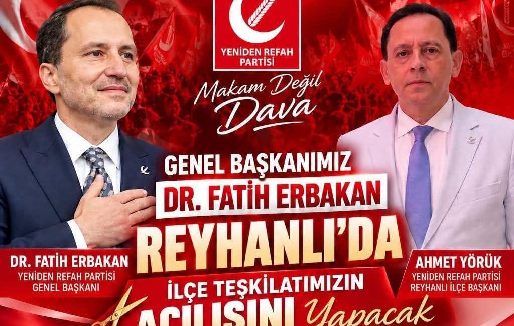 Yeniden Refah Partisi (YRP) Genel Başkanı Fatih Erbakan, 11 Ekim