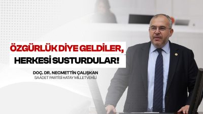 Saadet Partisi Hatay Milletvekili Necmettin Çalışkan, TBMM Genel Kurulu’nda iktidarın