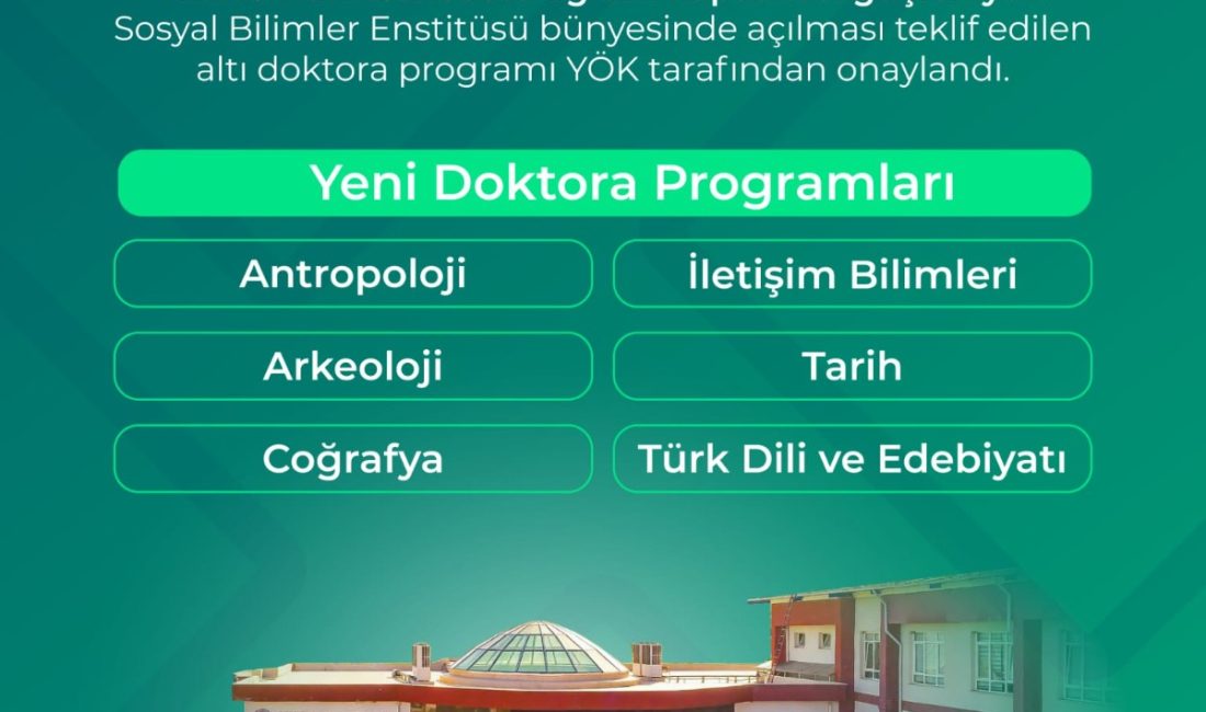 Hatay Mustafa Kemal Üniversitesi Sosyal Bilimler Enstitüsü bünyesinde açılması planlanan