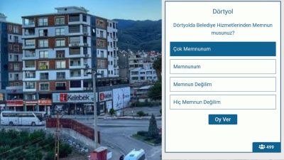 Antakya Gazetesi tarafından Dörtyol ilçesinde düzenlenen "Dörtyolda Belediye Hizmetlerinden Memnun