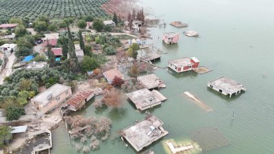 Hatay'da geçen yıl kuraklık nedeniyle su seviyesi düşen Reyhanlı Barajı,