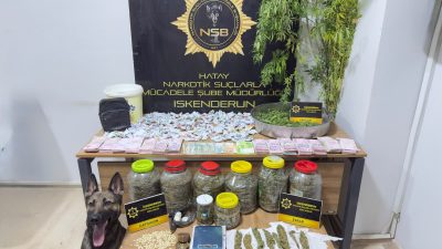 Hatay’ın Arsuz ilçesinde 20 Ekim’de düzenlenen uyuşturucu operasyonunda 4 kilo