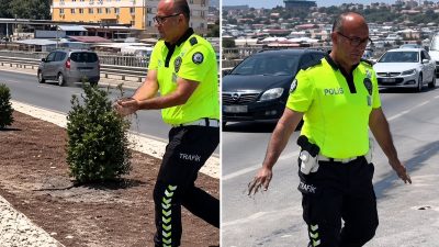Hatay’da kazanın ardından yola dökülen motor yağı, yeni bir kazanın