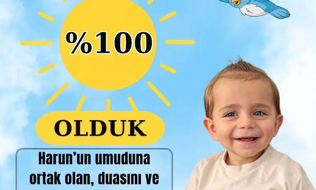 Türkiye, SMA tip-1 hastası minik Harun'dan gelen müjdeli haberle sevindi.