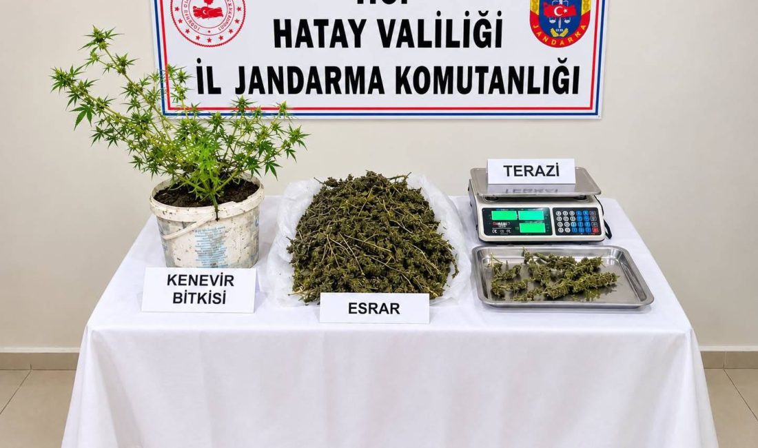 Hatay’ın Kumlu ilçesinde bir eve düzenlenen operasyonda 3 kilo 578