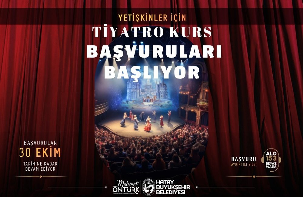 Hatay Büyükşehir Belediyesi (HBB), kent genelinde tiyatroya ilgi duyan vatandaşları