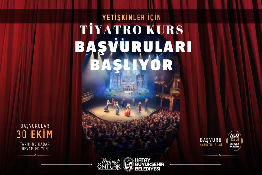 Hatay Büyükşehir Belediyesi (HBB), kent genelinde tiyatroya ilgi duyan vatandaşları
