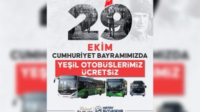 Hatay Büyükşehir Belediyesi (HBB), 29 Ekim Cumhuriyet Bayramı dolayısıyla kent
