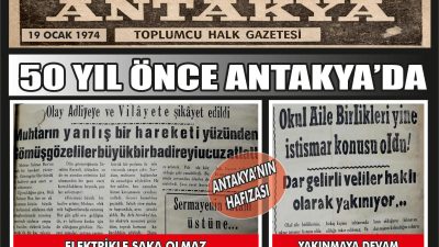 19 Ocak 1974 tarihli Antakya Toplumcu Halk Gazetesi’nde elektrik tehlikesi